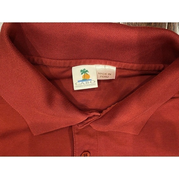 Cabo Golf Shirt Men’s Large Polo Brick Red Summer Sports EEUC Classic Brand - Picture 3 of 3